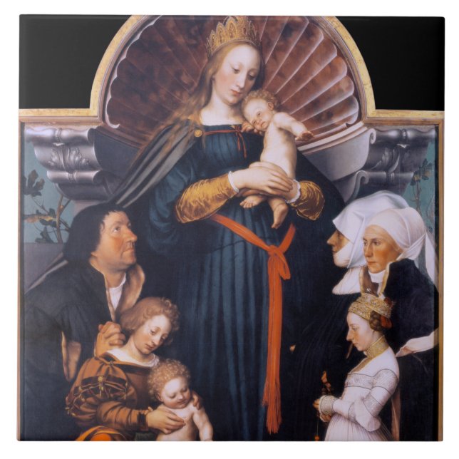Darmstadt Madonna, Holbein der Jüngere Fliese (Vorderseite)