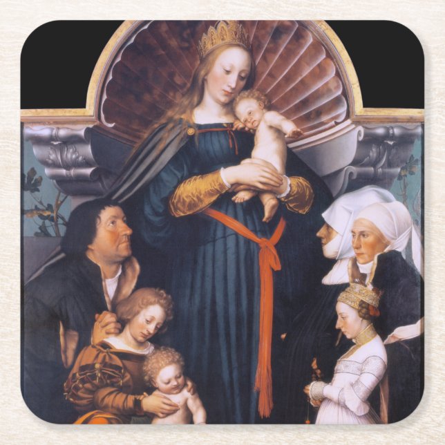 Darmstadt Madonna, Holbein der Jüngere Rechteckiger Pappuntersetzer (Vorderseite)