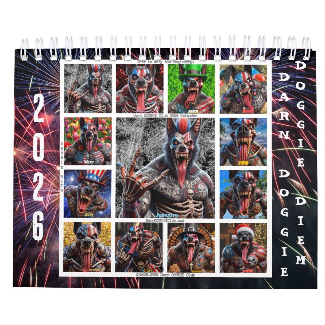 DarnDOGGIEClub 2026 Calendar Kalender (Rückseite)
