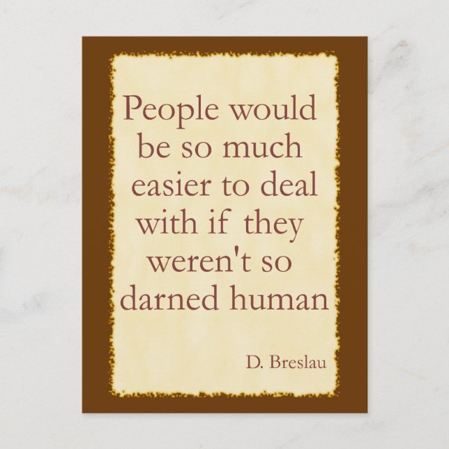 Darned Human Postcard Postkarte (Vorderseite)