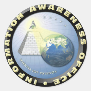 DARPA Siegel für Information Awareness Runder Aufkleber