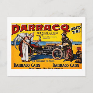 Darracq - Werbung für Vintage Auto Postkarte