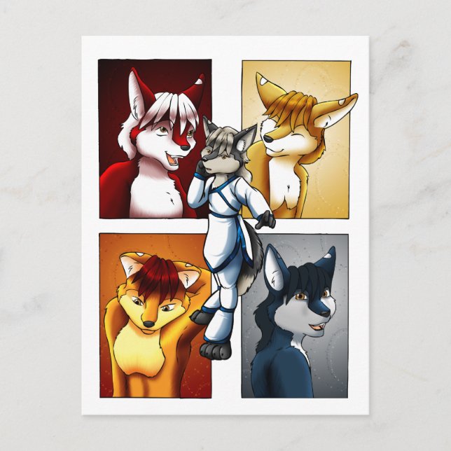 Darrik - Fox of Many Colors Postkarte (Vorderseite)