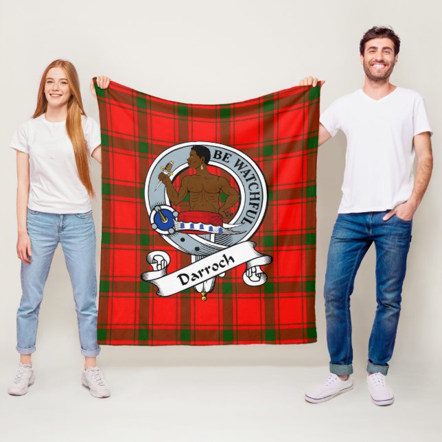 Darroch Clan Abzeichen Tartan Kariert Fleecedecke (Beispiel)