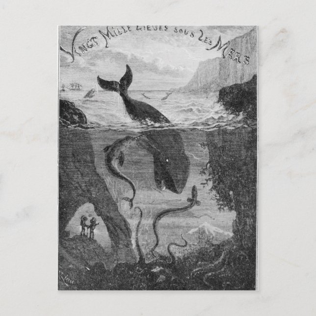 Darstellung "20 000 Ligen unter dem Meer" Postkarte (Vorderseite)