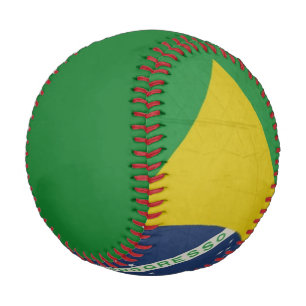 Darstellung der abstrakten Grunge-Flagge Brasilien Baseball