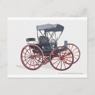 Darstellung der Beförderung ohne Pferde Postkarte