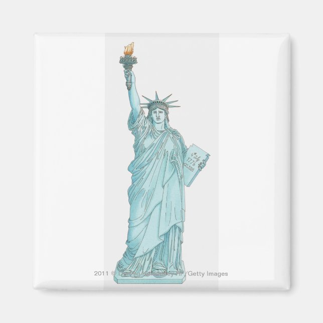 Darstellung der Freiheitsstatue Magnet (Vorne)