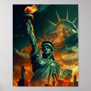 Darstellung der Freiheitsstatue Poster