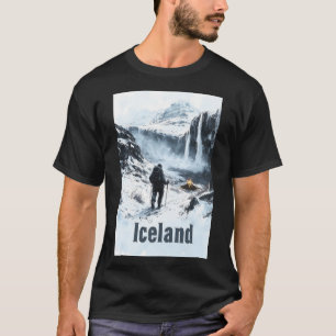Darstellung der isländischen Landschaft und des Wa T-Shirt