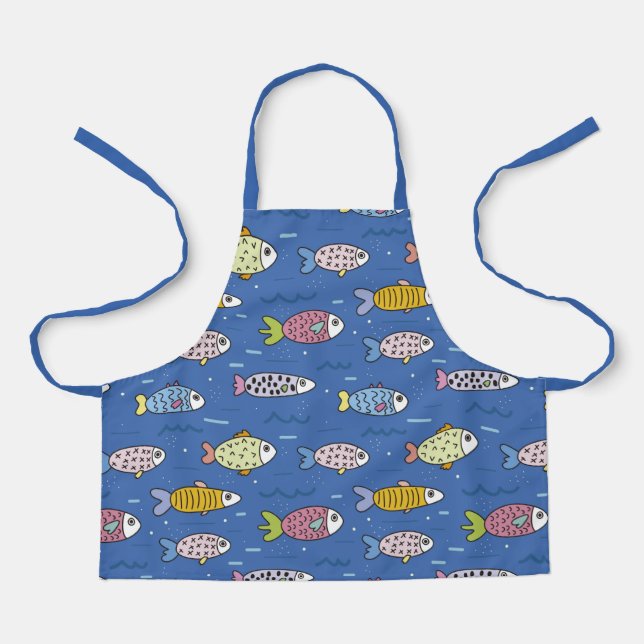 Darstellung der niedlichen Fische Schürze (Vorderseite)