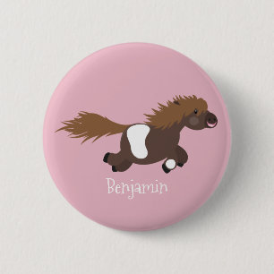 Darstellung der Pony-Cartoon in Shetland-niedlich Button