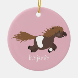 Darstellung der Pony-Cartoon in Shetland-niedlich Keramik Ornament
