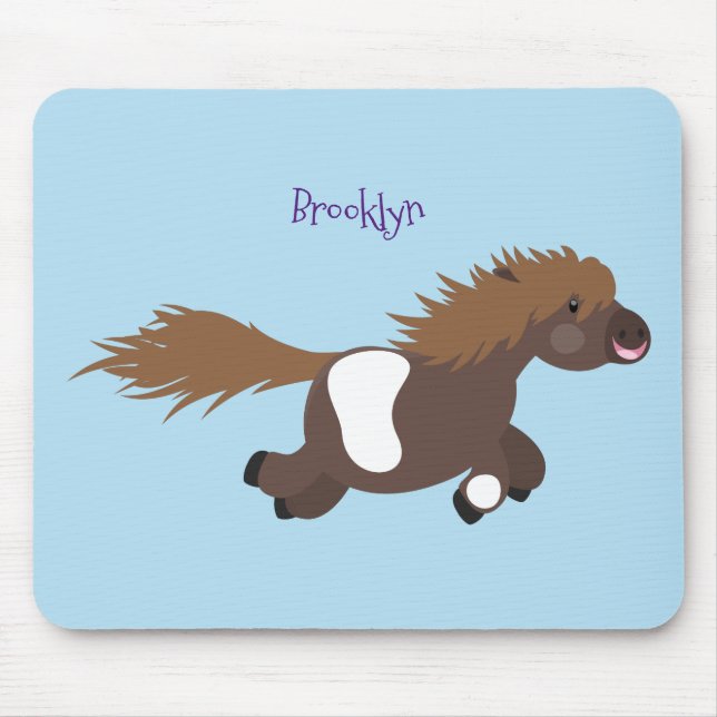 Darstellung der Pony-Cartoon in Shetland-niedlich Mousepad (Vorne)