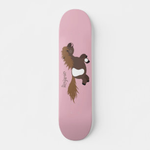 Darstellung der Pony-Cartoon in Shetland-niedlich Skateboard