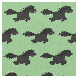 Darstellung der Pony-Cartoon in Shetland-niedlich Stoff