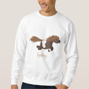 Darstellung der Pony-Cartoon in Shetland-niedlich Sweatshirt