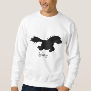 Darstellung der Pony-Cartoon in Shetland-niedlich Sweatshirt