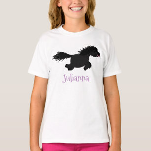 Darstellung der Pony-Cartoon in Shetland-niedlich T-Shirt