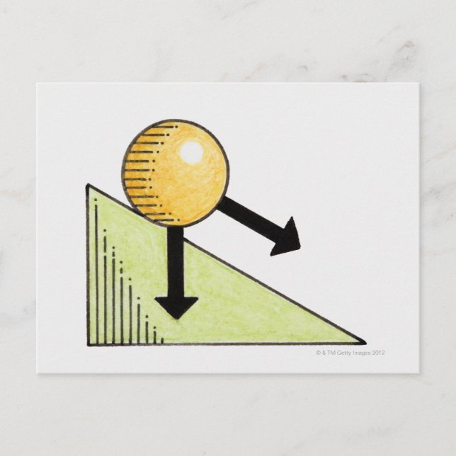 Darstellung des Abstands der Kugel, der sich in ei Postkarte (Vorderseite)