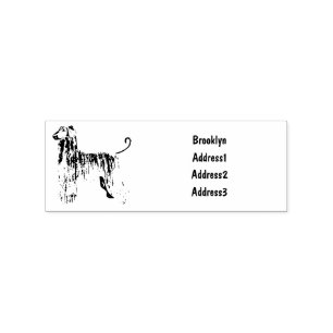 Darstellung des afghanischen Hundshundes-Cartoon Gummistempel