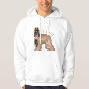 Darstellung des afghanischen Hundshundes-Cartoon Hoodie