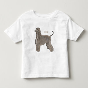 Darstellung des afghanischen Hundshundes-Cartoon Kleinkind T-shirt