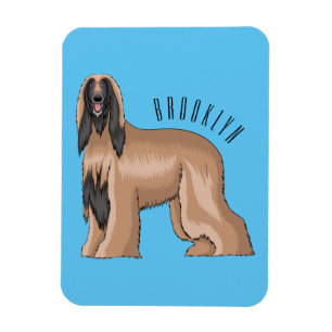 Darstellung des afghanischen Hundshundes-Cartoon Magnet