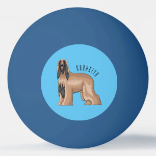 Darstellung des afghanischen Hundshundes-Cartoon Tischtennisball