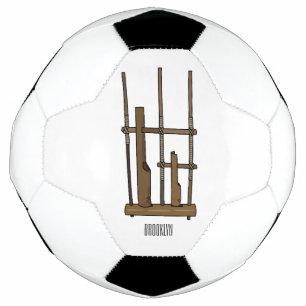Darstellung des Angklung-Cartoon Fußball
