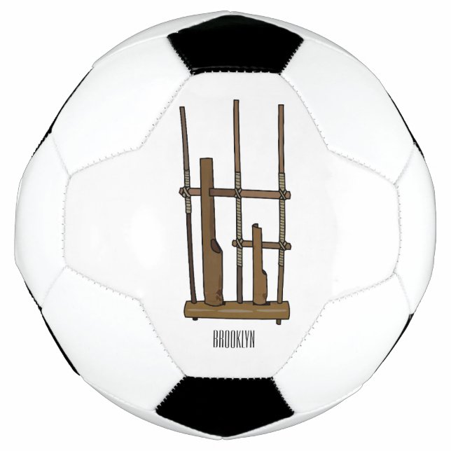 Darstellung des Angklung-Cartoon Fußball (Vorderseite)