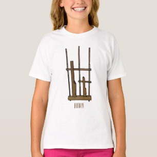 Darstellung des Angklung-Cartoon T-Shirt