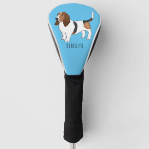 Darstellung des Basset-Hunde-Cartoon Golf Headcover