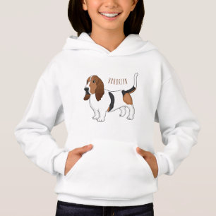 Darstellung des Basset-Hunde-Cartoon Hoodie