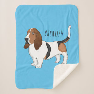 Darstellung des Basset-Hunde-Cartoon Sherpadecke