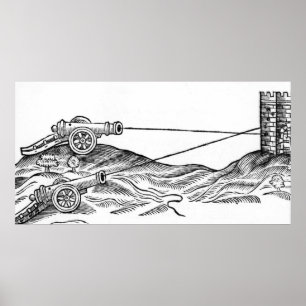 Darstellung des Cannon-Feuers Poster
