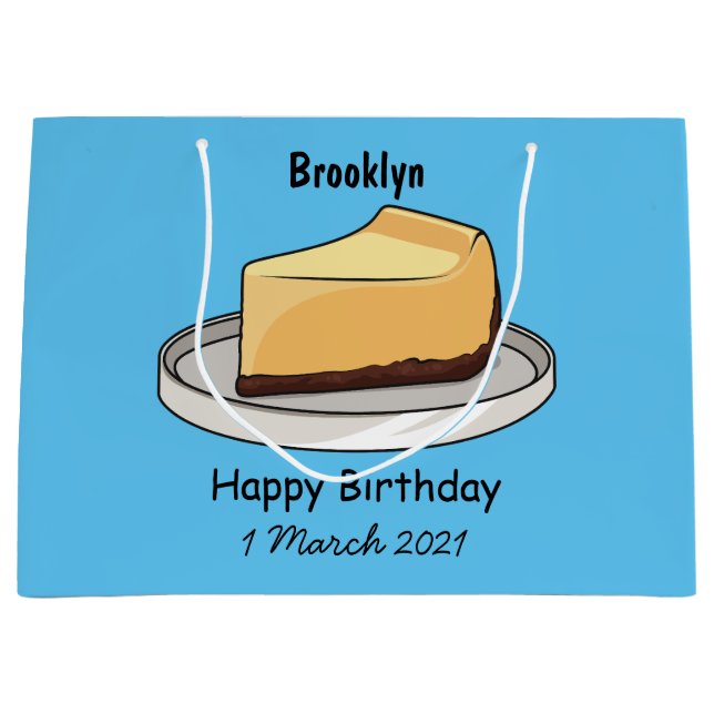Darstellung des Cartoon Cheesecake Große Geschenktüte (Vorderseite)