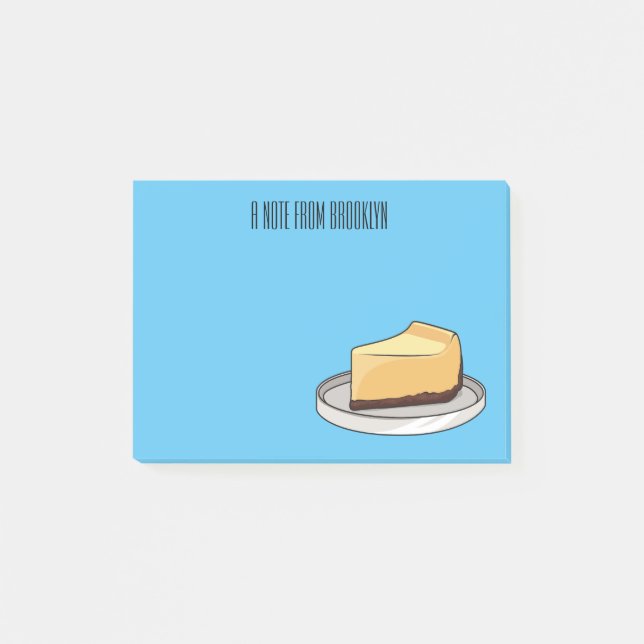 Darstellung des Cartoon Cheesecake Post-it Klebezettel (Vorderseite)