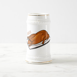 Darstellung des Cartoon der Ente Bierglas