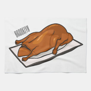 Darstellung des Cartoon der Ente Geschirrtuch