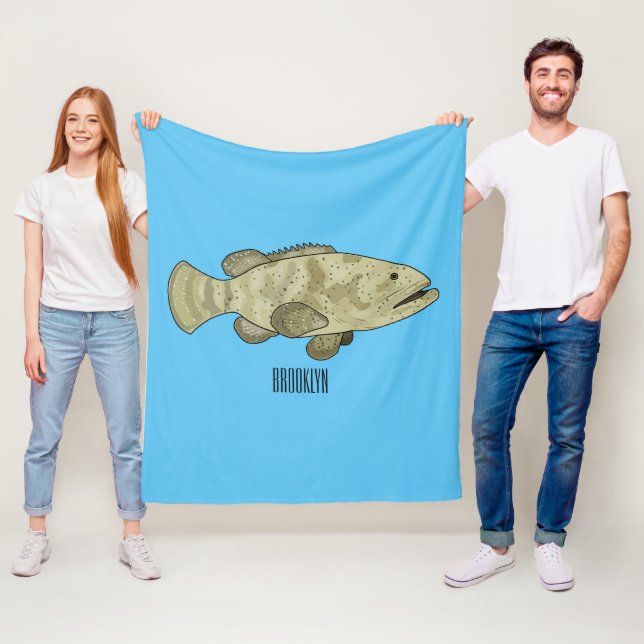 Darstellung des Cartoon des Groupers Fleecedecke (Beispiel)