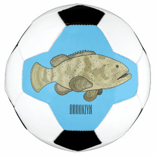 Darstellung des Cartoon des Groupers Fußball