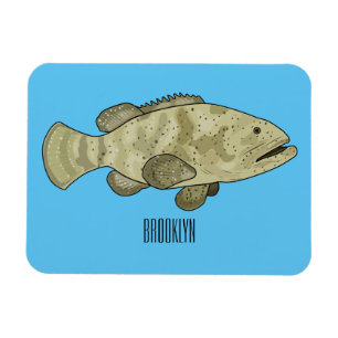 Darstellung des Cartoon des Groupers Magnet