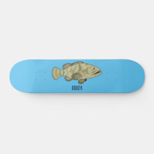 Darstellung des Cartoon des Groupers Skateboard