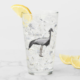 Darstellung des Cartoon des Kranichs Glas