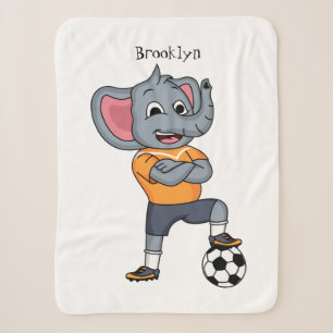Darstellung des Cartoon eines Elephanten-Fußballsp Sherpadecke