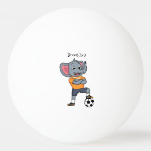 Darstellung des Cartoon eines Elephanten-Fußballsp Tischtennisball