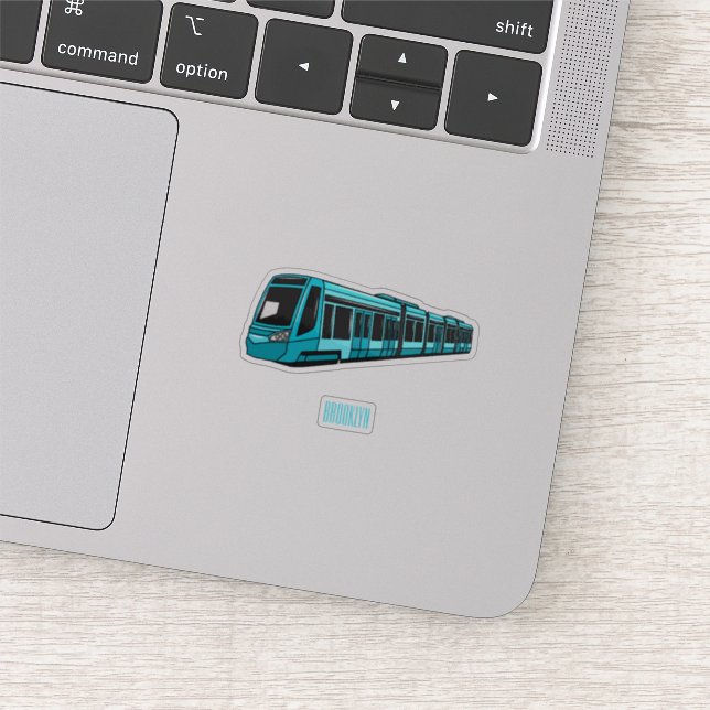 Darstellung des Cartoon elektrischer Lokomotive Aufkleber (Ausschnitt)