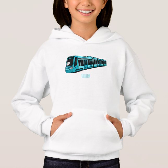 Darstellung des Cartoon elektrischer Lokomotive Hoodie (Vorderseite)