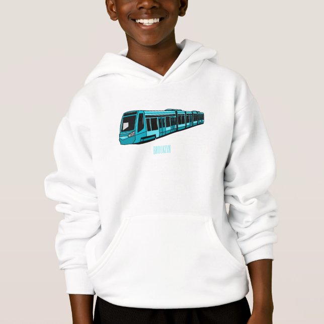 Darstellung des Cartoon elektrischer Lokomotive Hoodie (Vorderseite)
